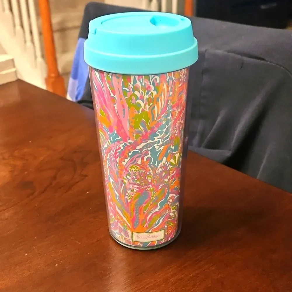 Lilly Pulitzer Travel Insulated Tumbler in Nautical Coral Print